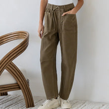 Load image into Gallery viewer, Billie Denim Barrel Jogger in Khaki