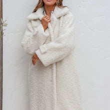 Load image into Gallery viewer, The Blakely White Plush Teddy Coat