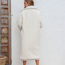 Load image into Gallery viewer, The Blakely White Plush Teddy Coat
