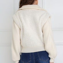 Load image into Gallery viewer, Sherpa Knit Bomber Jacket