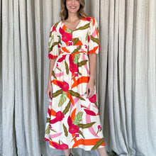 Load image into Gallery viewer, Clarisse Botanica Print Midi Dress