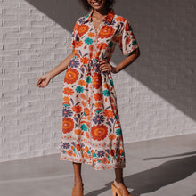 Load image into Gallery viewer, Emelie Tie Waist Shirt Dress