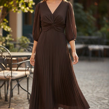 Load image into Gallery viewer, Grace Pleated Dress with Twisted Waist