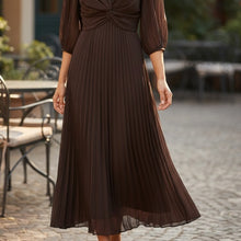 Load image into Gallery viewer, Grace Pleated Dress with Twisted Waist
