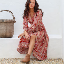 Load image into Gallery viewer, Haydren Boho Palm Dress