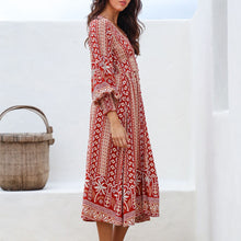 Load image into Gallery viewer, Haydren Boho Palm Dress