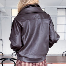 Load image into Gallery viewer, Jasper Oversized Vinyl Biker Jacket
