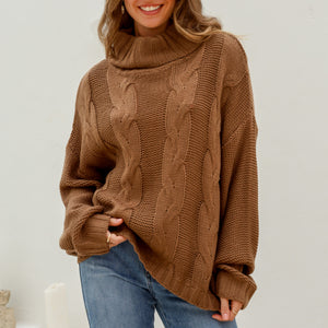 Jessy Cable Knit Roll Neck Jumper Various