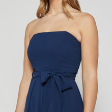 Load image into Gallery viewer, Journey Strapless Jumpsuit in Navy