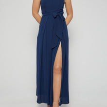 Load image into Gallery viewer, Journey Strapless Jumpsuit in Navy