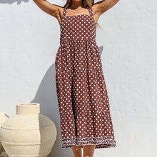 Load image into Gallery viewer, Keiley Polka Dot Dress in Chocolate