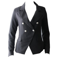 Load image into Gallery viewer, Leila Military Blazer in Black