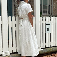 Load image into Gallery viewer, Maddy Dress with Collar in White