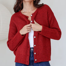 Load image into Gallery viewer, Mary Wool Blend Cardigan in Red