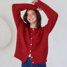 Load image into Gallery viewer, Mary Wool Blend Cardigan in Red
