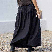 Load image into Gallery viewer, Moody Nights Pink Tuck Skirt in Black