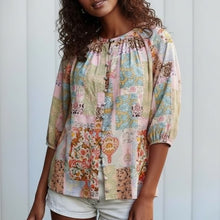 Load image into Gallery viewer, Patchwork Paisley Shirt