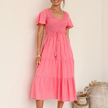 Load image into Gallery viewer, Shyra Shirred Midi Dress - Various