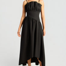 Load image into Gallery viewer, Destiny Strapless Ruffle Dress in Black or Red