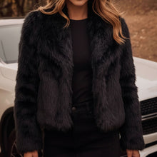Load image into Gallery viewer, Shilo Faux Fur Jacket in Black