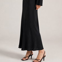 Load image into Gallery viewer, Andrea Bias Cut Midi Skirt in Black
