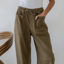 Load image into Gallery viewer, Billie Denim Barrel Jogger in Khaki
