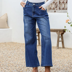 High Waisted Sister Jean in Dark Washed Denim