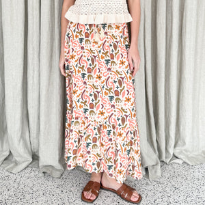Cancun Print Maxi Skirt