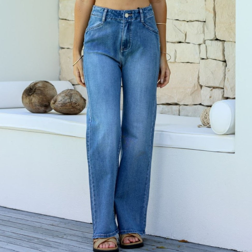 Cathy Stretch Wide Leg Jean