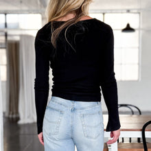 Load image into Gallery viewer, Chloe Cowl Neck Knit Top in Black
