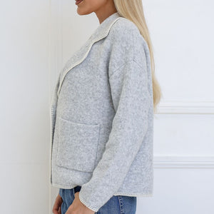 Chrissie Blanket Stitch Knit Jacket - Various