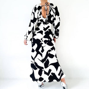 Diannah V Neck Maxi Dress - Various