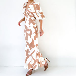 Diannah V Neck Maxi Dress - Various