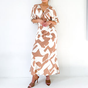 Diannah V Neck Maxi Dress - Various