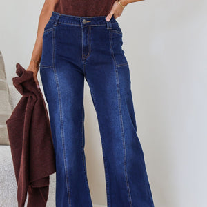 FiFi Pocket Detail Jean in Indigo Blue