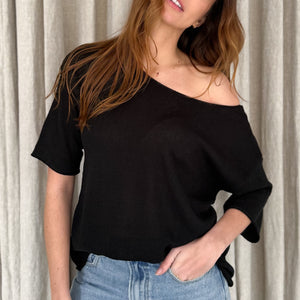 Fiona Short Sleeve Knit Top - Various