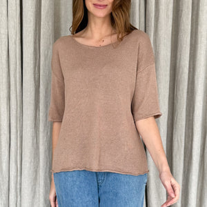 Fiona Short Sleeve Knit Top - Various