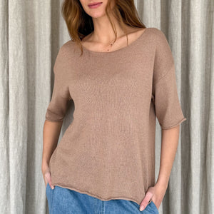Fiona Short Sleeve Knit Top - Various