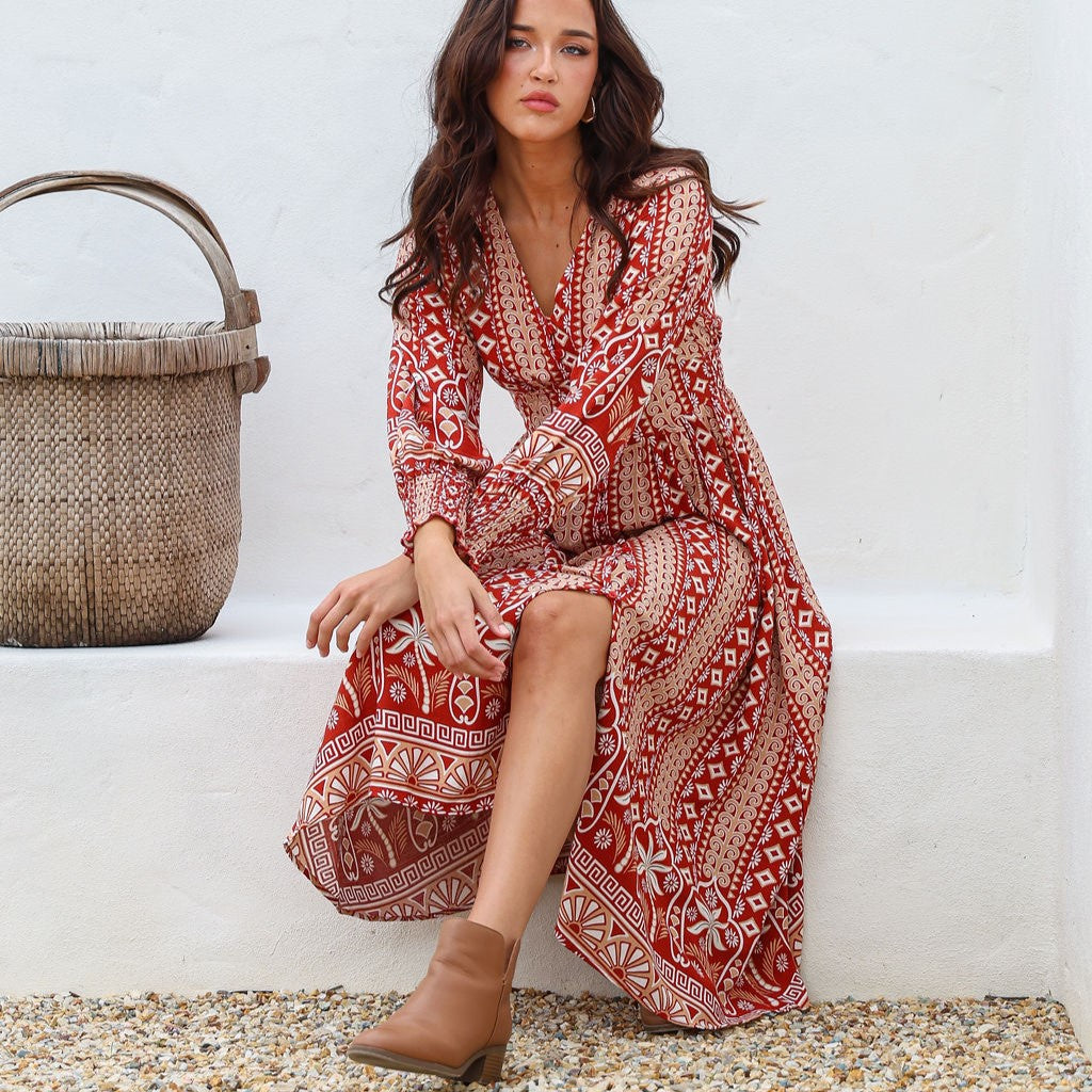 Haydren Boho Palm Dress