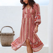 Load image into Gallery viewer, Haydren Boho Palm Dress
