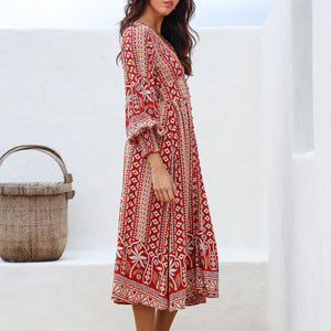Haydren Boho Palm Dress