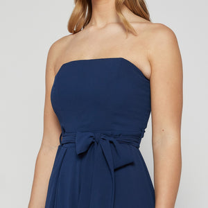 Journey Strapless Jumpsuit in Navy
