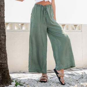 Juniper Linen Blend Wide Leg Pant Various Colours