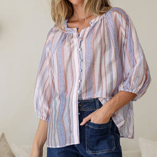 Load image into Gallery viewer, Katy Striped Malta Blouse
