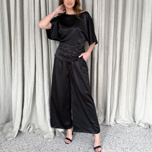 Load image into Gallery viewer, Kendall Satin Pant in Black
