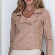 Load image into Gallery viewer, Teresa Faux Suede Biker Jacket
