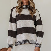 Load image into Gallery viewer, Tilly Stripe High Neck Jumper
