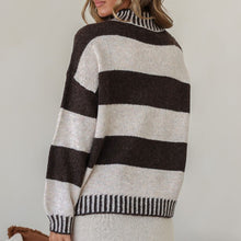 Load image into Gallery viewer, Tilly Stripe High Neck Jumper
