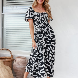 Maggie Black & White Dress