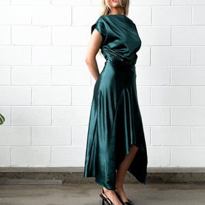 Myria Evening Dress in Petrol